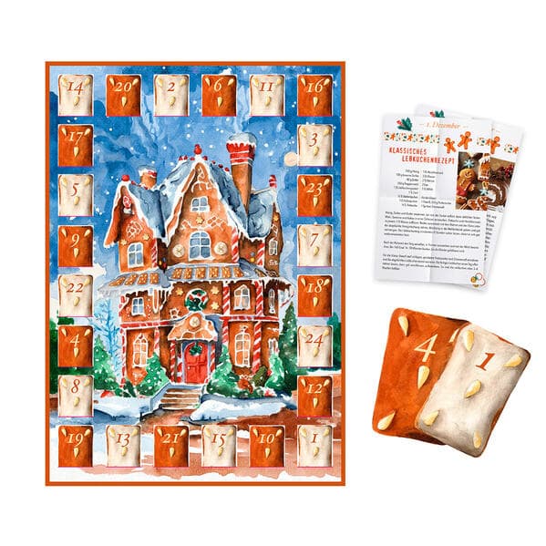 Der Lebkuchen-Zettel-Adventskalender »Weihnachten liegt in der Luft«