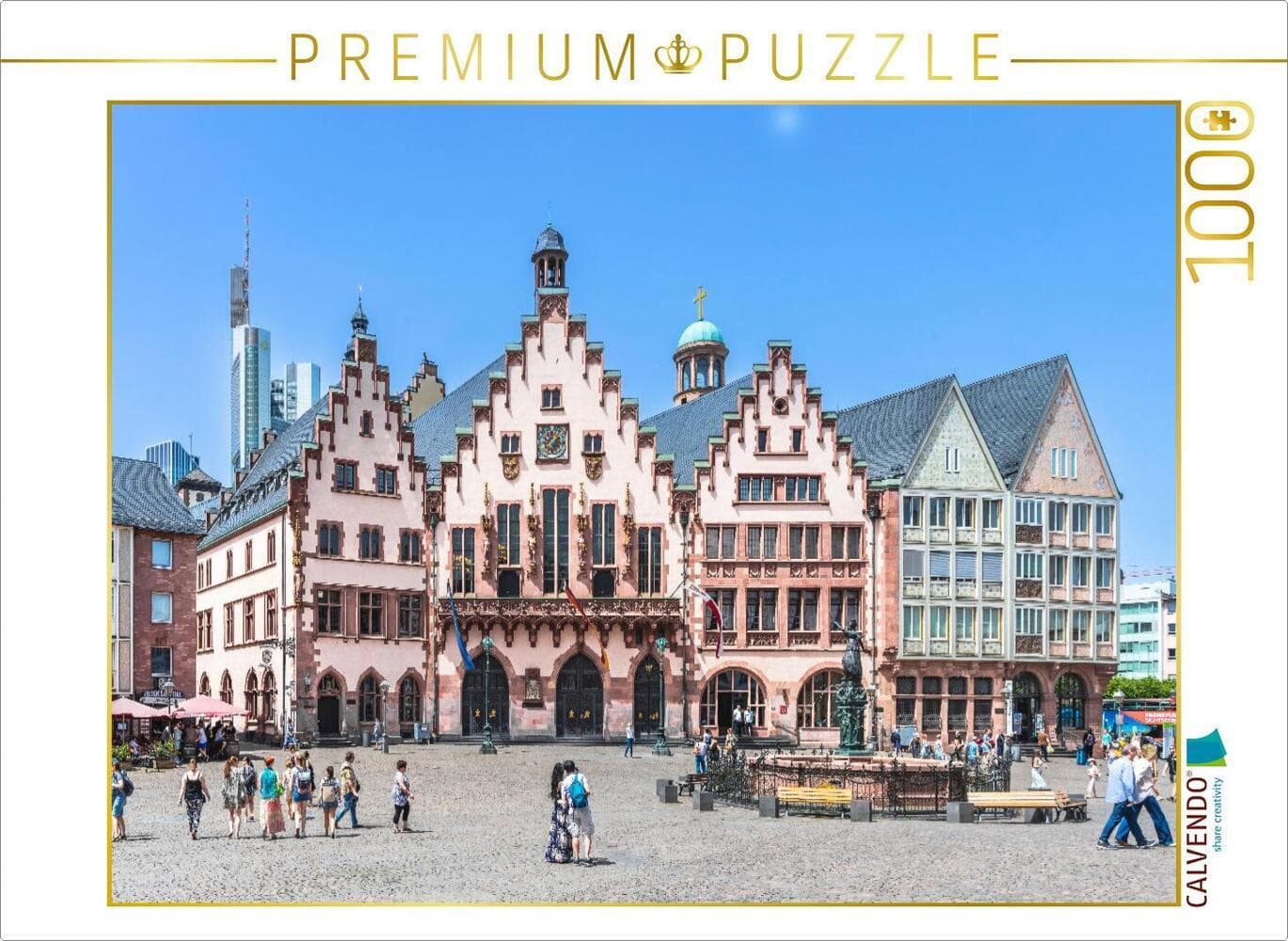 CALVENDO Puzzle Ein Motiv aus dem Kalender Frankfurt - Wolkenkratzer und Tradition | 1000 Teile Lege