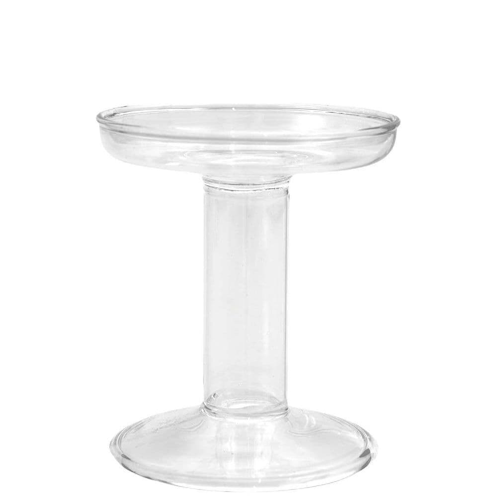 Glas Kerzenhalter, 8,5x8,5x10cm, für Kerzen Ø 7cm