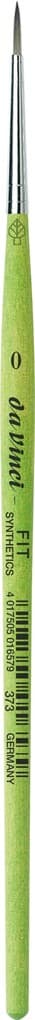 da Vinci Pinsel Fit für Schule und Hobby, elastische Synthetik, grün, rund, Serie 373 Gr. 0