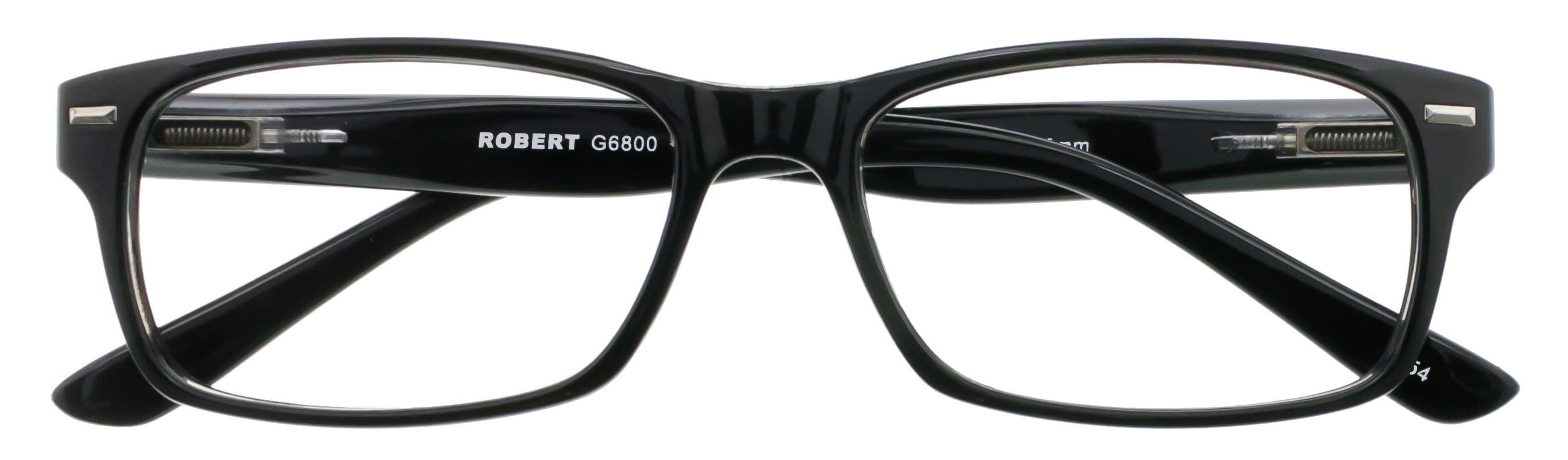 Lesebrille ROBERT, schwarz, +2.00 dpt mit Etui