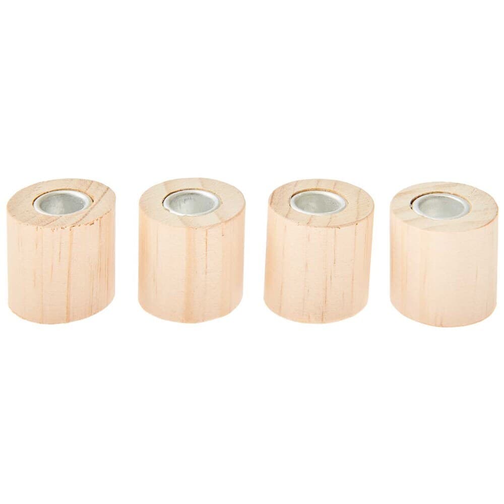 Mini Kerzenhalter Zylinder, 3 x 3 x 3 cm, 4 Stück, FSC 100%