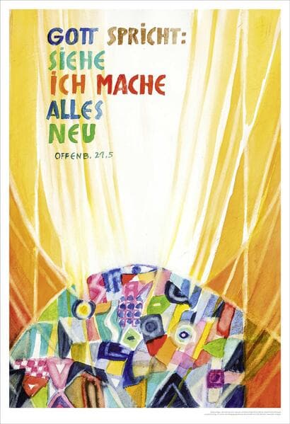 Jahreslosung Andreas Felger 2026, Kunstdruck 63 x 92 cm