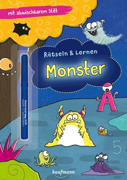 Rätseln & Lernen - Monster: mit abwischbarem Stift