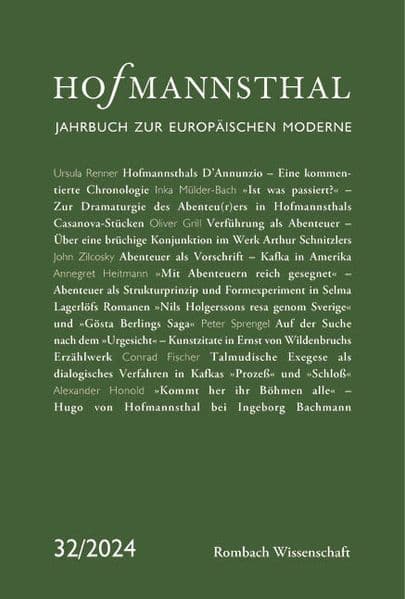 Hofmannsthal: Jahrbuch zur europäischen Moderne 32 | 2024
