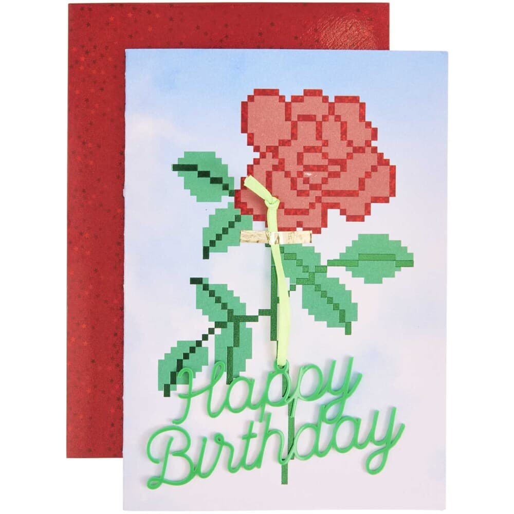 3D-Grußkarte La Vie en Rose, Happy Birthday, B6 FSC MIX
