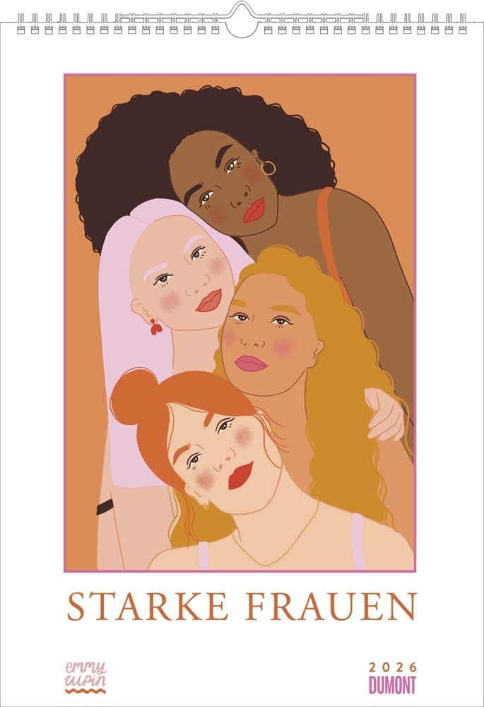 DUMONT - Starke Frauen 2026 - Wandkalender - Hochformat A3 29,7 x 42 cm, Illustrationen von Emmy Lup