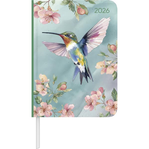 Alpha Edition - Daily Journal Hummingbird 2026 - Taschenkalender 15x11 cm mit 352 Seiten & Tagesansi