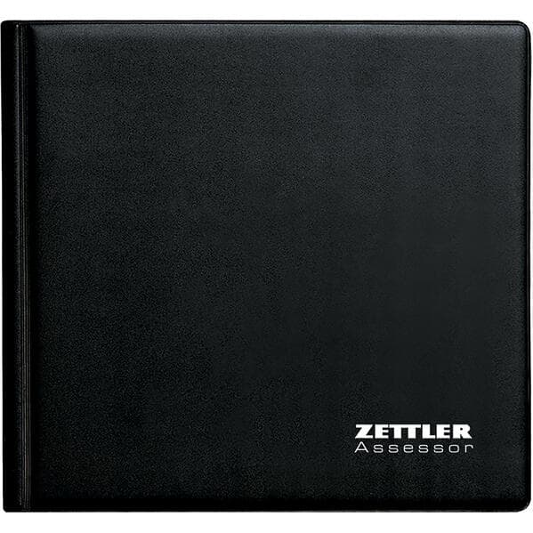 Wochenbuch Mappe Assessor 2026 - 15,8x14,7 - 1W/2S - schwarz inkl. Kalender und Notizblock -790-1020