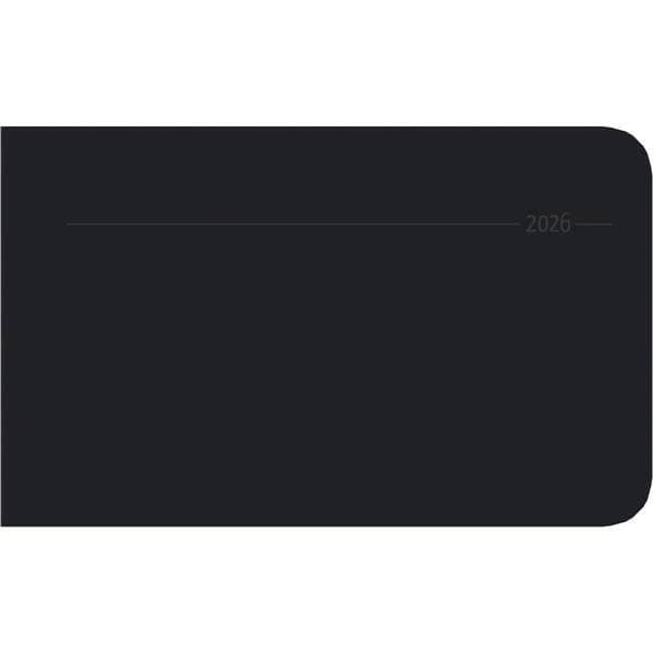 Timer TO GO Tucson schwarz 2026 - Büro-Kalender 15x9 cm - 1 Woche 2 Seiten - Quer-Timer - Alpha Edition