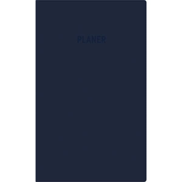 Taschenplaner blau 2026 - Bürokalender 9,5x16 cm - 64 Seiten - 1 Woche auf 1 Seite - separates Adressheft - faltbar - Notizheft - 540-1015