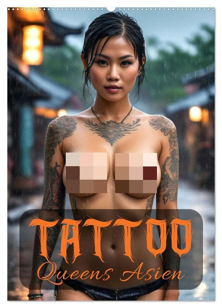 Tattoo Queens Asien (Wandkalender 2026 DIN A2 hoch), CALVENDO Monatskalender