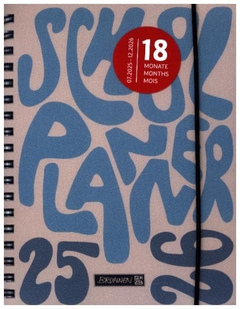 BRUNNEN Schülerkalender (2025/2026) "Bubble Planner", 2 Seiten = 1 Woche, A6, 208 Seiten, PP-Umschlag, mehrfarbig