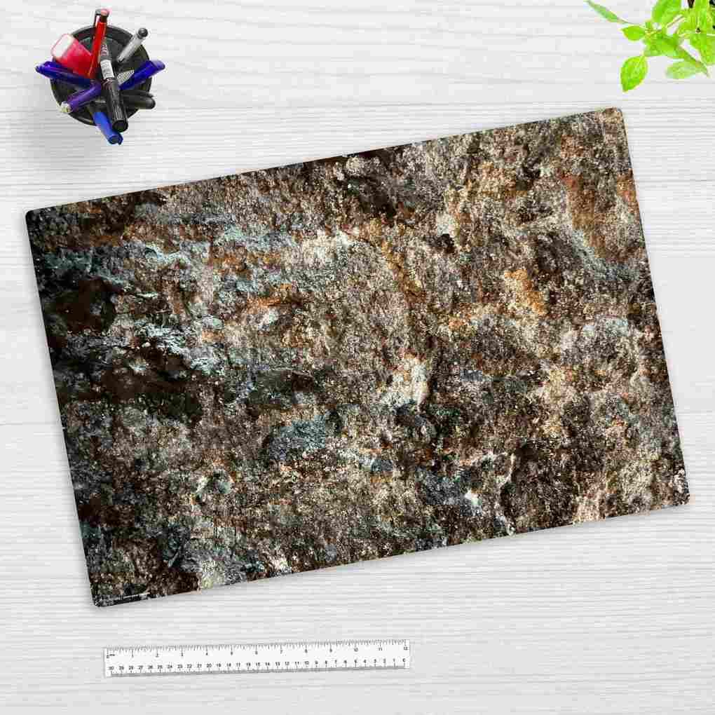 Cover-your-desk Schreibtischunterlage für Kinder und Erwachsene Mineralstein dunkel , aus hochwertigem Vinyl, 60 x 40 cm