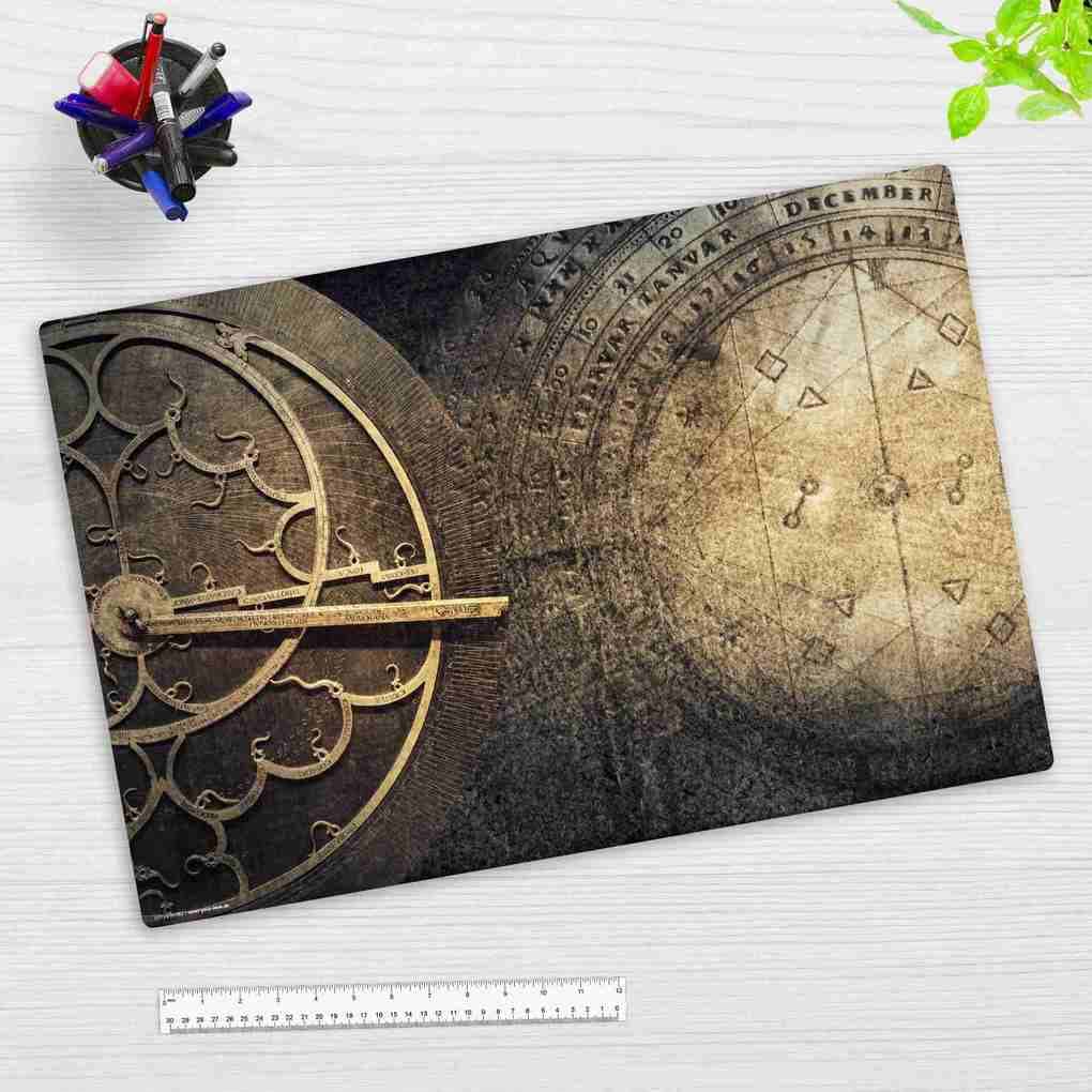 Cover-your-desk Schreibtischunterlage für Kinder und Erwachsene Historischer Kompass, aus hochwertigem Vinyl, 60 x 40 cm