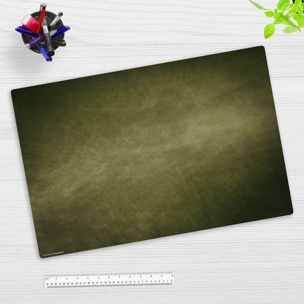 Cover-your-desk Schreibtischunterlage für Kinder und Erwachsene Olivfarbene Fläche in grün, aus hochwertigem Vinyl, 60 x 40 cm