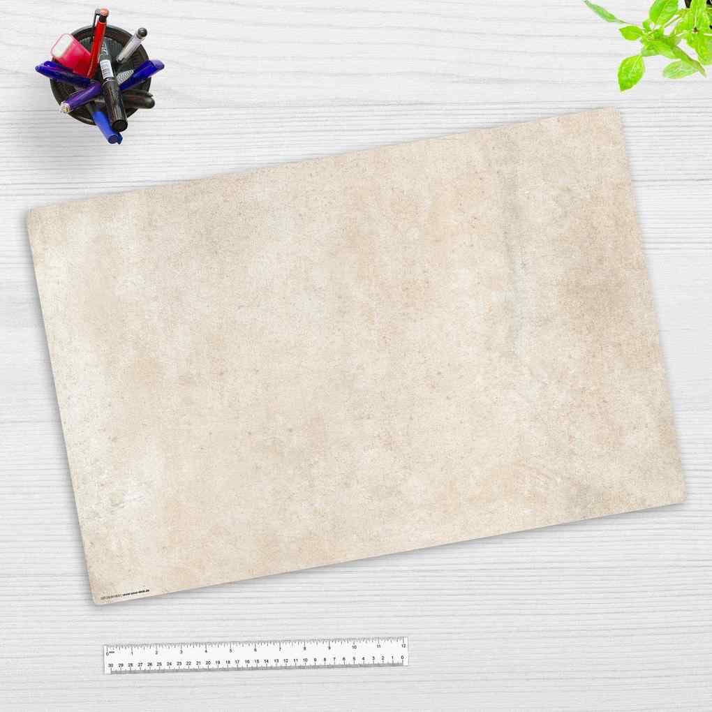 Cover-your-desk Schreibtischunterlage für Kinder und Erwachsene heller Stein in beige, aus hochwertigem Vinyl, 60 x 40 cm