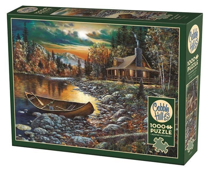 COBBLE HILL PUZZLES - Blockhütte am See 1000 Teile