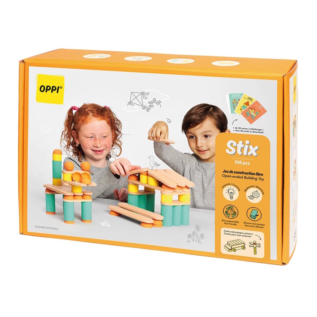 OPPI Toys - Stix Konstruktionsspielzeug 108-teilig