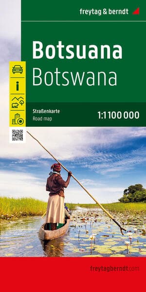 Botsuana, Straßenkarte 1:1.100.000, freytag & berndt