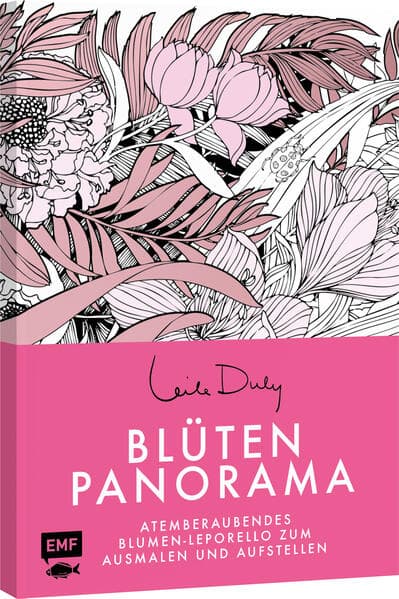 Blüten-Panorama | Atemberaubendes Blumen-Leporello zum Ausmalen und Aufstellen