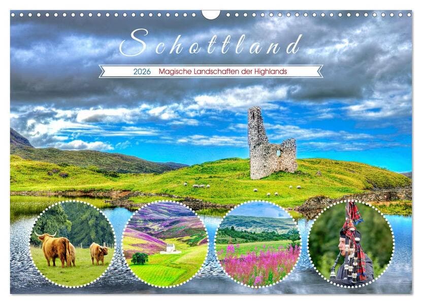 Schottland - Magische Landschaften der Highlands (Wandkalender 2026 DIN A3 quer), CALVENDO Monatskalender: Verzauberte schottische Highlands - Ein Kalender für Naturliebhaber