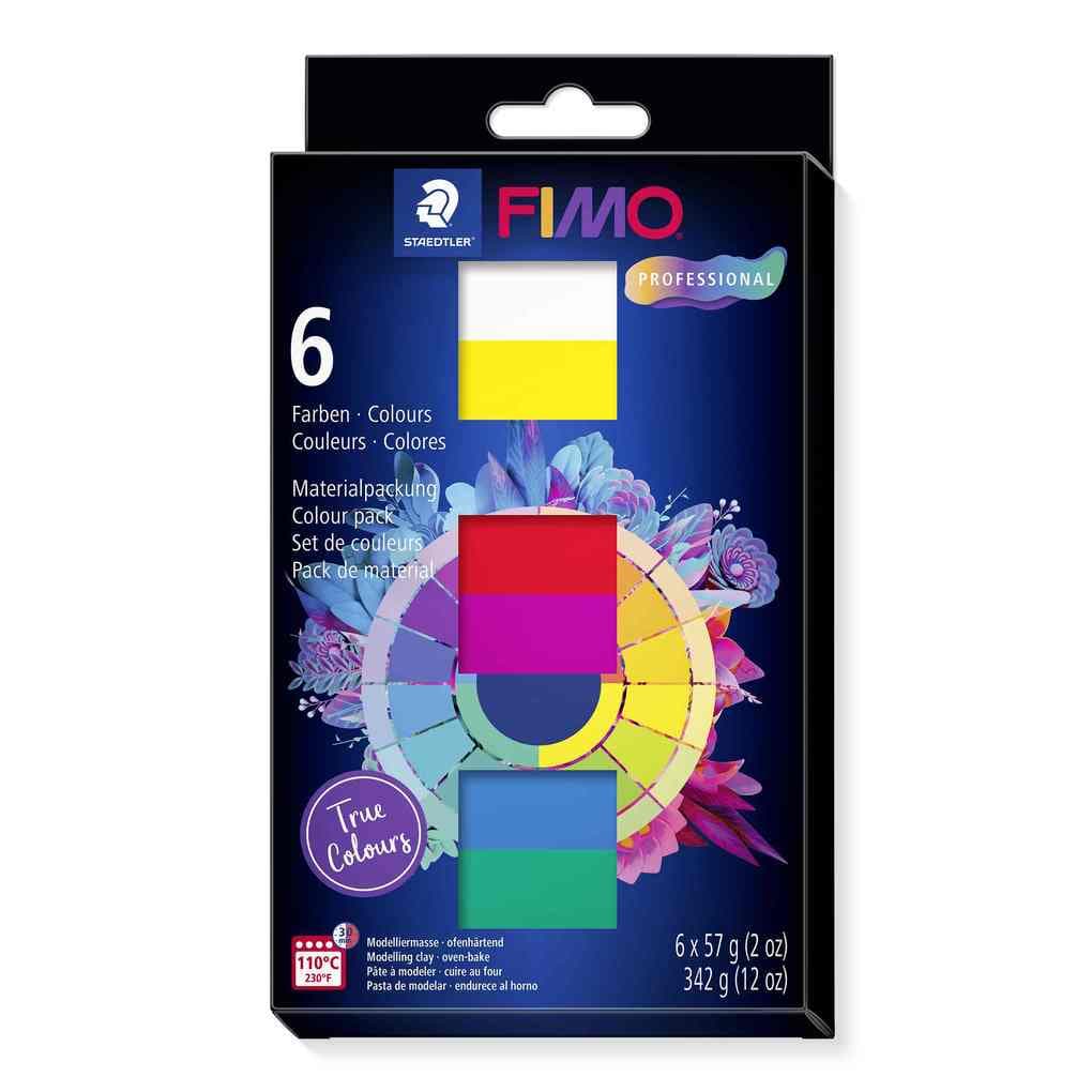 STAEDTLER FIMO® professional 8043 "True Colours", 6 Blöcken à 57 g