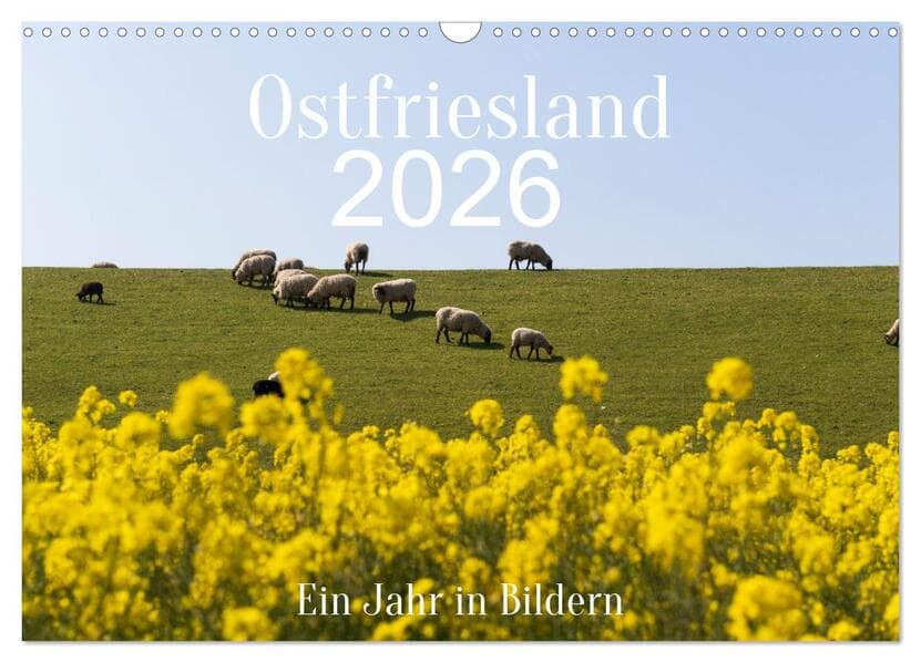 Ostfriesland - Ein Jahr in Bildern (Wandkalender 2026 DIN A3 quer), CALVENDO Monatskalender