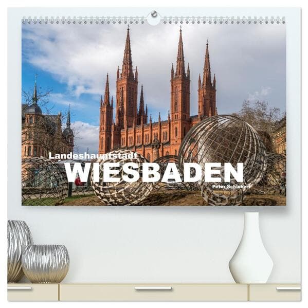 Landeshauptstadt Wiesbaden (hochwertiger Premium Wandkalender 2026 DIN A2 quer), Kunstdruck in Hochglanz