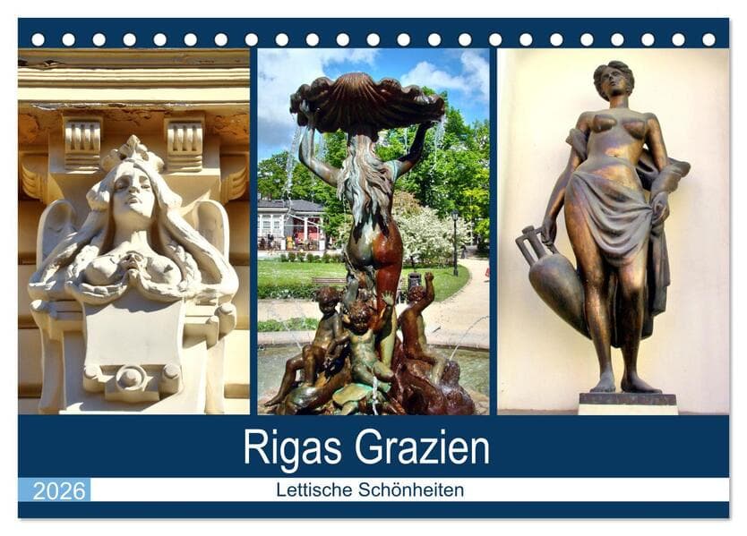 Rigas Grazien - Lettische Schönheiten (Tischkalender 2026 DIN A5 quer), CALVENDO Monatskalender