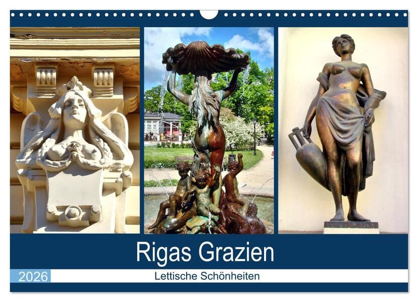 Rigas Grazien - Lettische Schönheiten (Wandkalender 2026 DIN A3 quer), CALVENDO Monatskalender