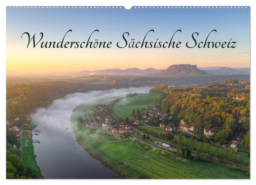 Wunderschöne Sächsische Schweiz (Wandkalender 2026 DIN A2 quer), CALVENDO Monatskalender
