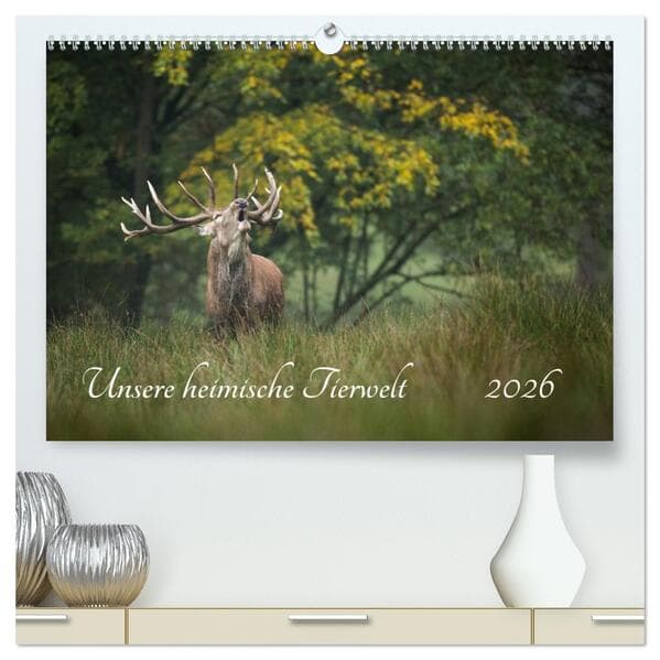 Unsere heimische Tierwelt (hochwertiger Premium Wandkalender 2026 DIN A2 quer), Kunstdruck in Hochglanz
