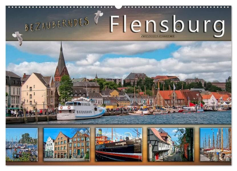Bezauberndes Flensburg (Wandkalender 2026 DIN A2 quer), CALVENDO Monatskalender