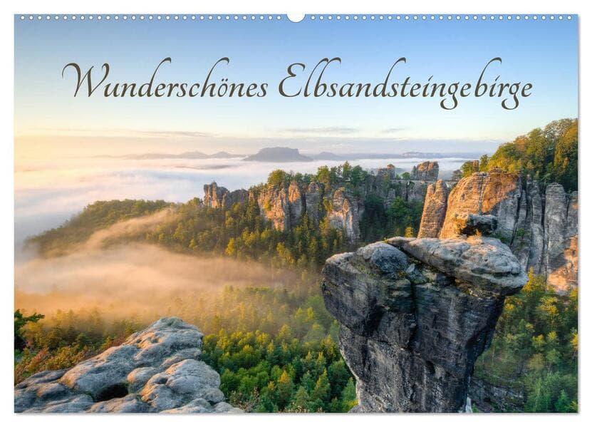 Wunderschönes Elbsandsteingebirge (Wandkalender 2026 DIN A2 quer), CALVENDO Monatskalender