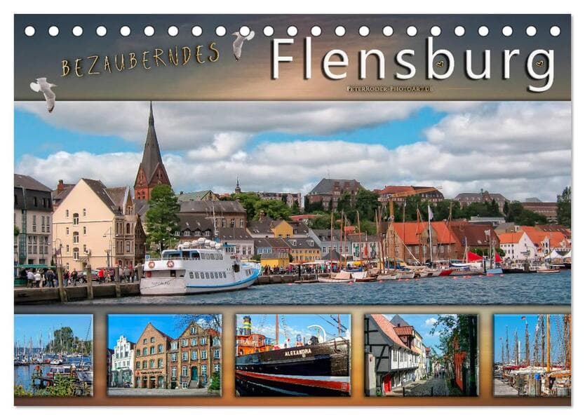 Bezauberndes Flensburg (Tischkalender 2026 DIN A5 quer), CALVENDO Monatskalender