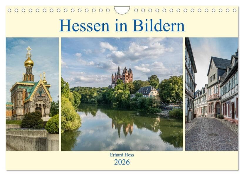 Hessen in Bildern (Wandkalender 2026 DIN A4 quer), CALVENDO Monatskalender