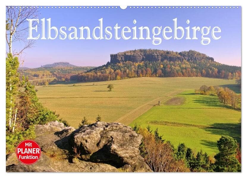 Elbsandsteingebirge (Wandkalender 2026 DIN A2 quer), CALVENDO Monatskalender