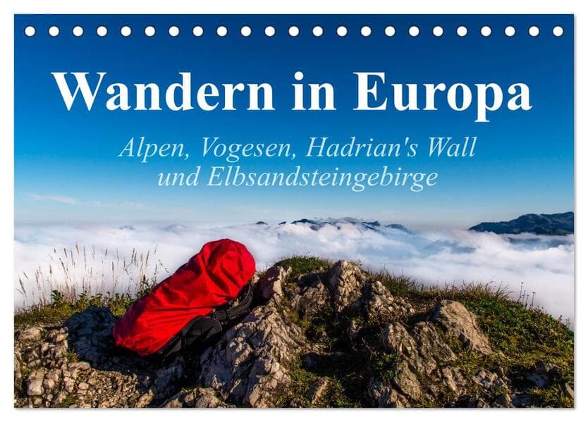 Wandern in Europa (Tischkalender 2026 DIN A5 quer), CALVENDO Monatskalender