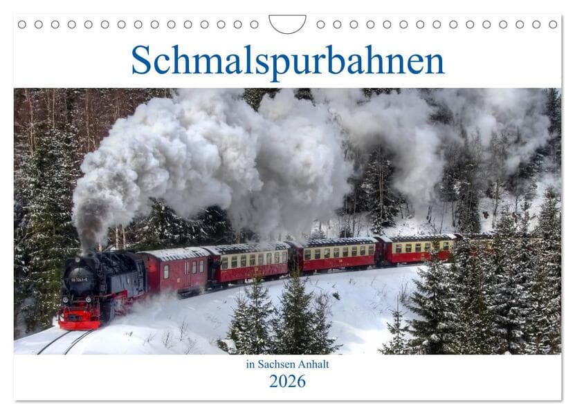 Schmalspurbahnen in Sachsen Anhalt (Wandkalender 2026 DIN A4 quer), CALVENDO Monatskalender