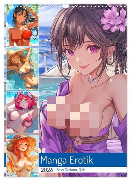 Manga Erotik. Sexy Cartoon-Girls (Wandkalender 2026 DIN A3 hoch), CALVENDO Monatskalender