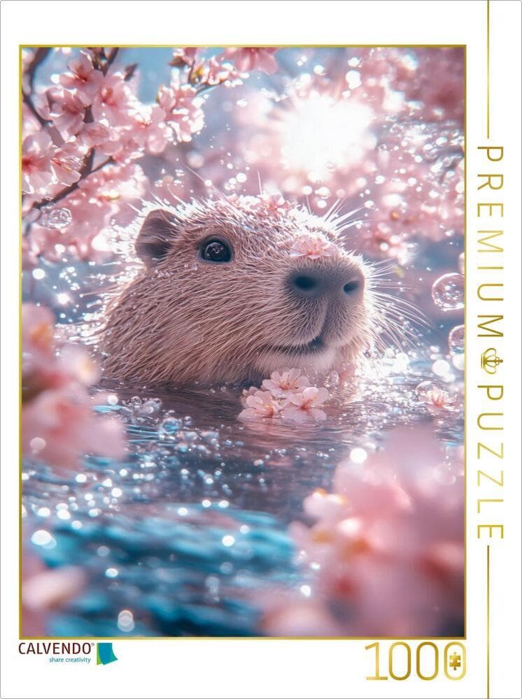 CALVENDO Puzzle Ein Motiv aus dem Kalender Capybara und Gemütlichkeit | 1000 Teile Lege-Größe 64x48c