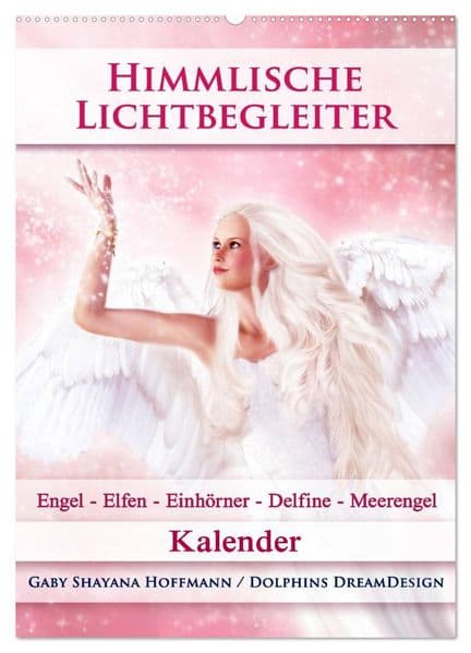 Himmlische Lichtbegleiter - Kalender (Wandkalender 2026 DIN A2 hoch), CALVENDO Monatskalender