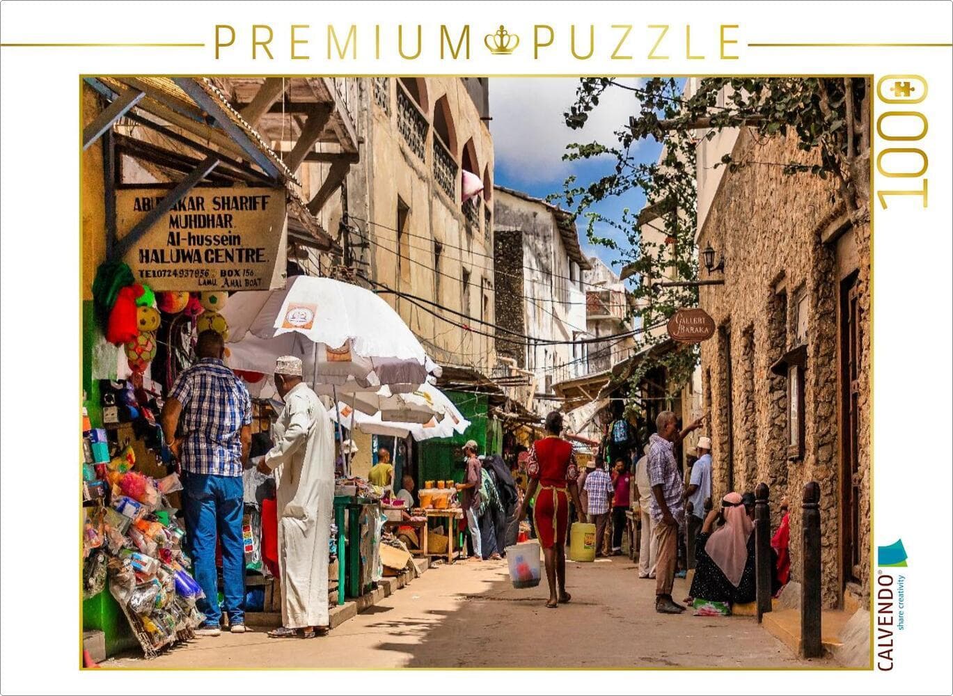 CALVENDO Puzzle Die Hauptstraße in Lamu-Stadt | 1000 Teile Lege-Größe 64x48cm Foto-Puzzle für glückliche Stunden
