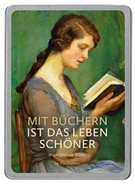 Mit Büchern ist das Leben schöner Postkarte VE 20