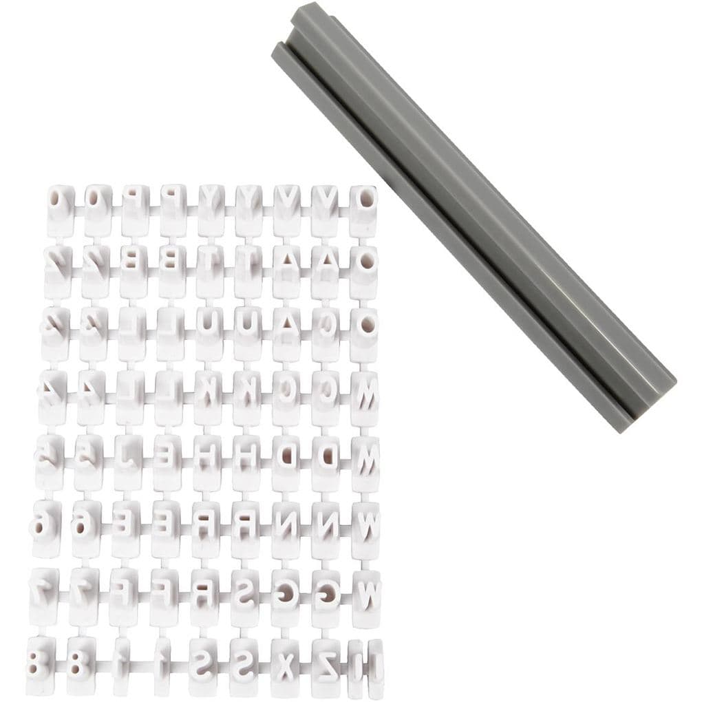 Creativ Company Stempel-Set, Buchstaben, Zahlen, H 6 mm, Weiß, 1 Set