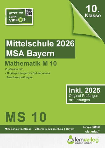 Original-Prüfungen Mittlerer Schulabschluss Mittelschule Bayern 2026 M10 Mathematik