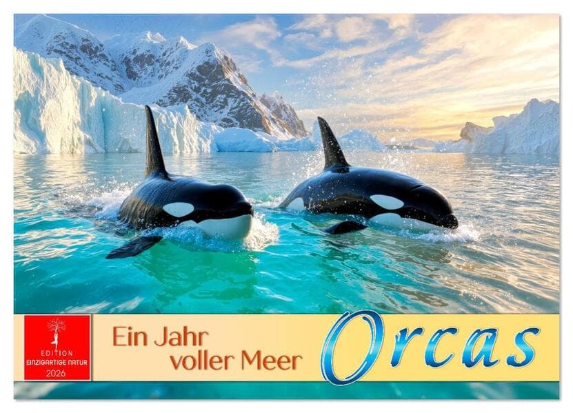 Orcas - ein Jahr voller Meer (Wandkalender 2026 DIN A4 quer), CALVENDO Monatskalender