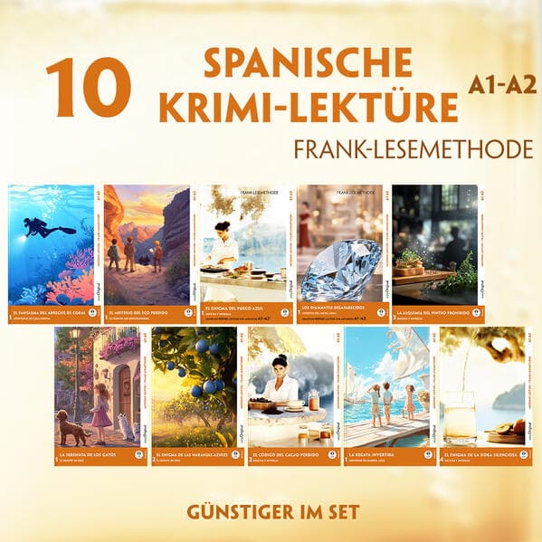 10 Spanische Krimi-Lektüre A2-B1 (10 Bücher + Audio-Online), m. 10 Audio, m. 10 Audio, 10 Teile