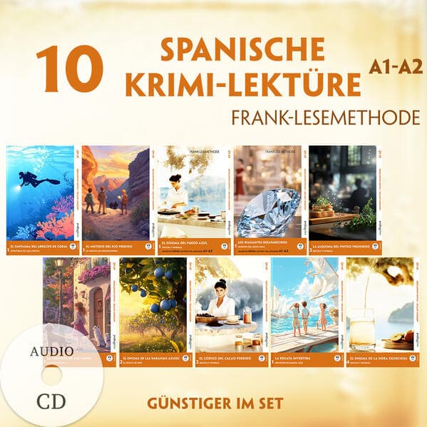10 Spanische Krimi-Lektüre A2-B1 (10 Bücher + 10 Audio-CDs), m. 1 Audio, m. 10 Audio, m. 10 Audio-CD